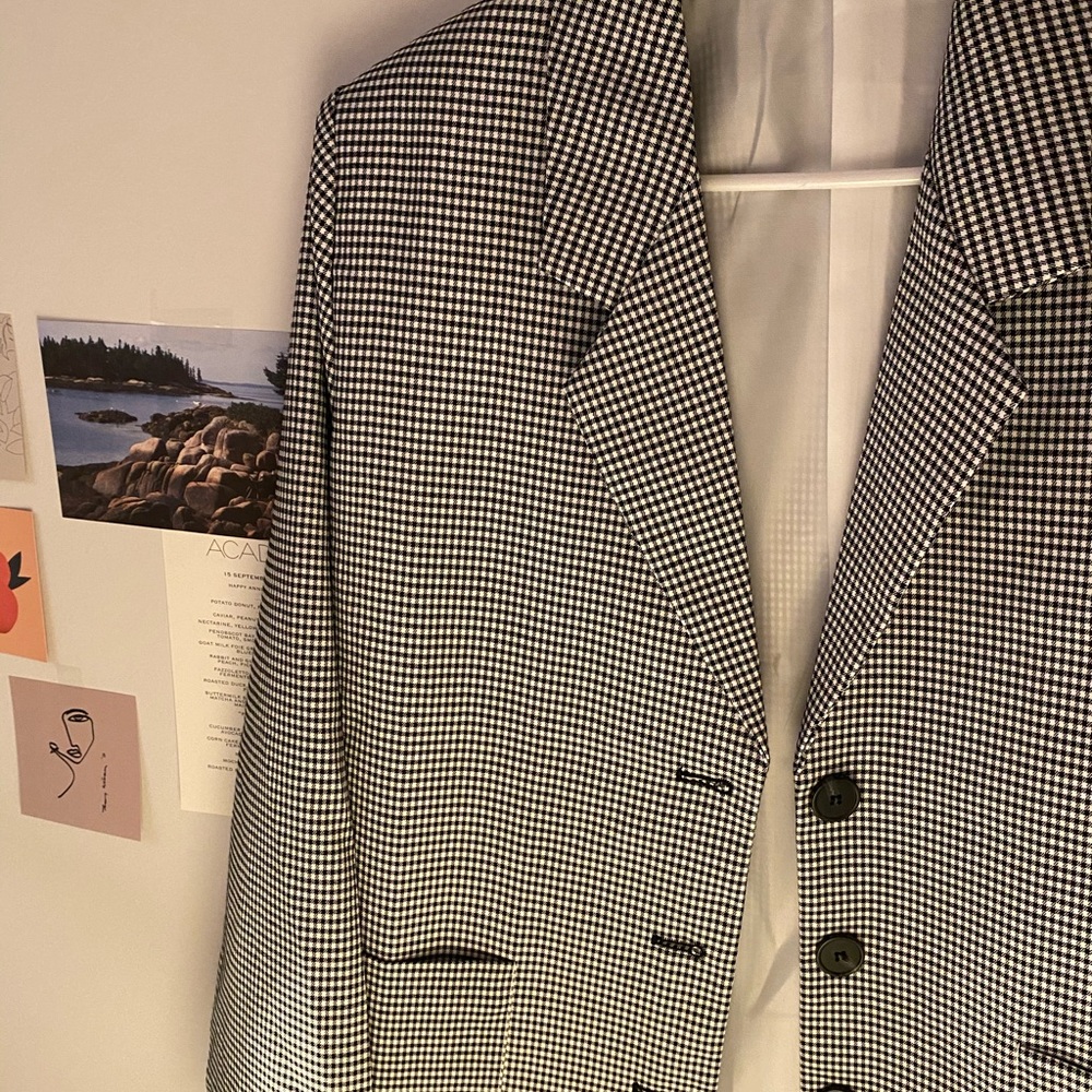 Vintage Chic Plaid Blazer